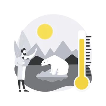 Climate change abstract concept vector illustration. 스톡 일러스트