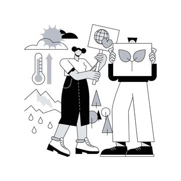 Climate change abstract concept vector illustration. 스톡 일러스트