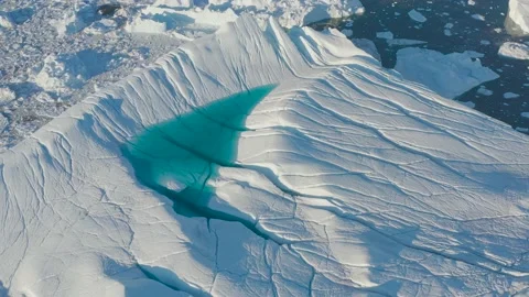 Climate Change and Global Warming. Icebergs from melting glacier Stock Footage 203242136