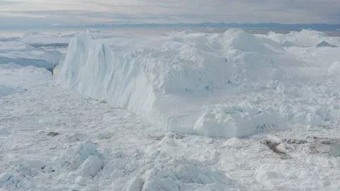 Climate Change and Global Warming. Icebergs from melting glacier Stock Footage 203252366