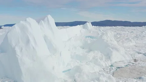 Climate Change and Global Warming. Icebergs from melting glacier 스톡 동영상 203252969