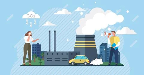 Climate change and global warming concept. Save the planet. World environment Illustrazione stock