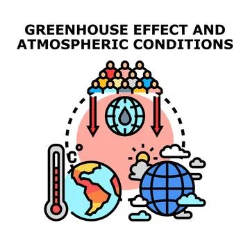 Climate change and global warming affecting planet earth Stock Illustration