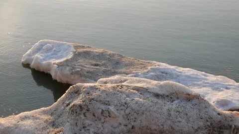 Climate Change Background Global Warming Earth Cooling Piece Of Snow Breaking Vídeos de archivo 221874969