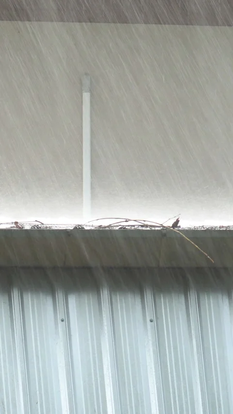Climate change cause wet microburst (rain bomb) intense rainfall over a sho.. Stock Footage 333385996