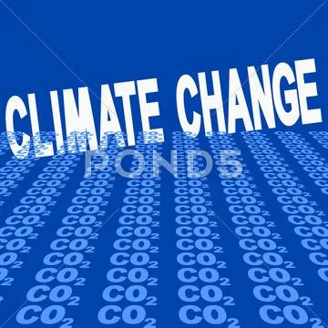 Climate change with co2 Stock Illustration