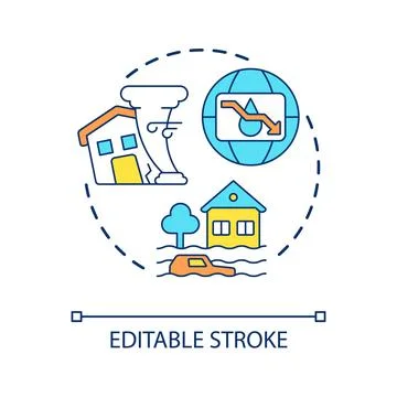 Climate change concept icon Stockillustratie