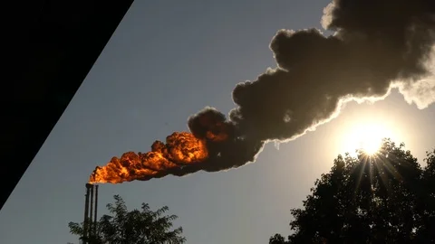 Climate Change: Emissions from industry Video stock 100084587