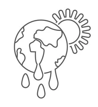 Climate Change icon vector. Earth, atmosphere, climate are shown Stock Illustration