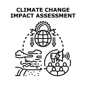 Climate change impact assessment concept vector Stock Illustration