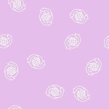 Climate change line seamless pattern Stock Illustration