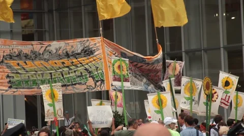 Climate Change March Stock Footage 54583564