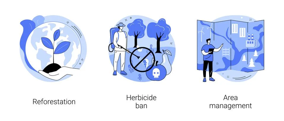 Climate change mitigation abstract concept vector illustrations. 스톡 일러스트