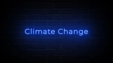 Climate Change neon glow text typography animation 4k video Stock Footage 283861467