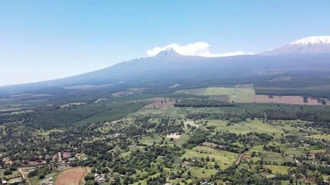 Climate change Paris Agreement- mount Kilimanjaro ice-snow melting. Stock Footage 150605204