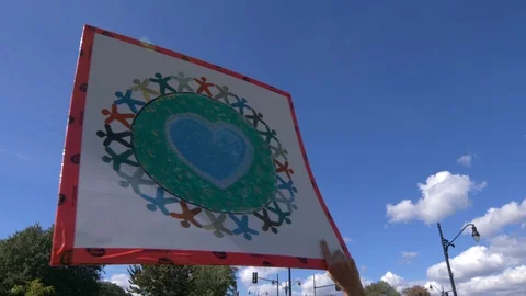 Climate Change Protest 60 fps Stock Footage 117807380