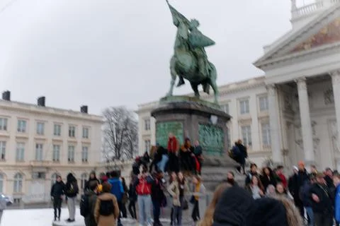 Climate change protest: Brussels / Belgium, January 24 2019 Stock-Fotos
