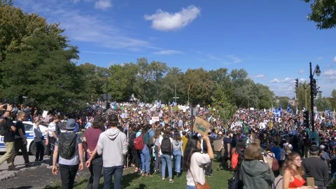 Climate Change Protest Stock Footage 117668036