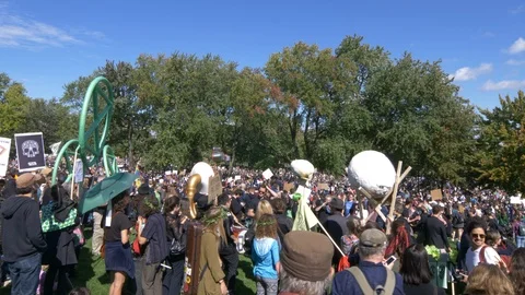 Climate Change Protest Stock Footage 117673878
