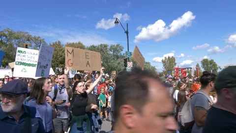 Climate Change Protest Stock Footage 117677498