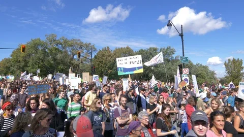 Climate Change Protest Stock Footage 117678505