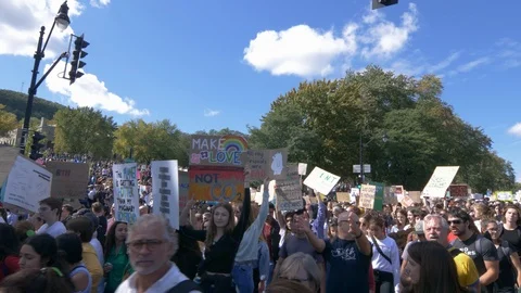 Climate Change Protest Stock Footage 117678844