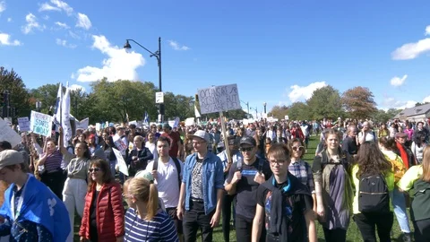 Climate Change Protest Stock Footage 117685354
