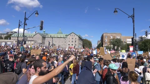 Climate Change Protest Stock Footage 117733032