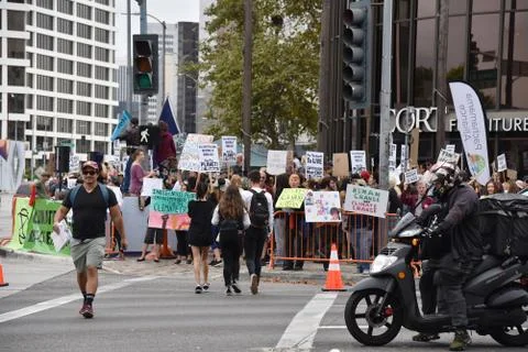 Climate change protesters Stock Photos