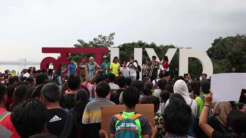 Climate change protests-India Stock Footage 116329618