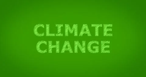 CLIMATE CHANGE scribble text Illustrazione stock