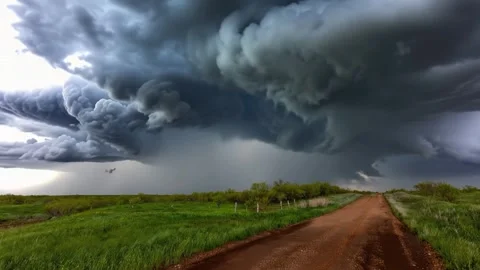 Climate Change Supercell Storm Linked to El Nino, Time Lapse Stock Footage 344238103