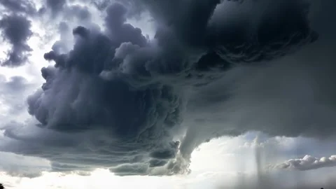 Climate Change Supercell Storm Linked to El Nino, Time Lapse Stock Footage 344238635