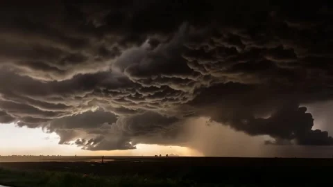 Climate Change Supercell Storm Linked to El Nino, Time Lapse Stock Footage 344238795
