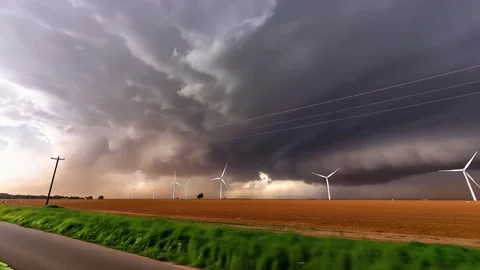 Climate Change Supercell Storm Linked to El Nino, Time Lapse Stock Footage 344238884