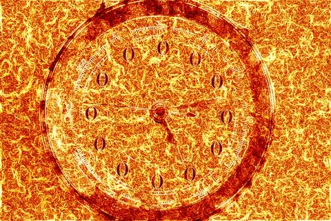 Climate change time is running out concept Illustrazione stock