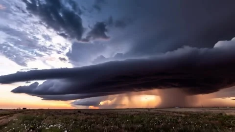 Climate Change Tornado and Tornadic Supercell, Time Lapse Stock Footage 344239129