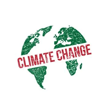 Climate change vector stamp Stock Illustration