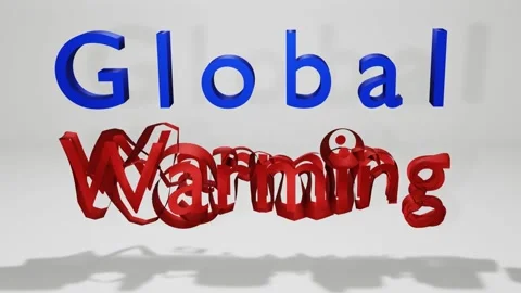 Climate change warning animation Stock Footage 130317505