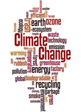 Climate Change, word cloud concept 6 Illustrazione stock