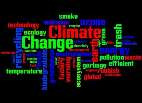 Climate Change, word cloud concept 8 Illustrazione stock