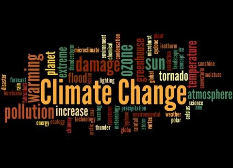Climate Change, word cloud concept Stock Illustration