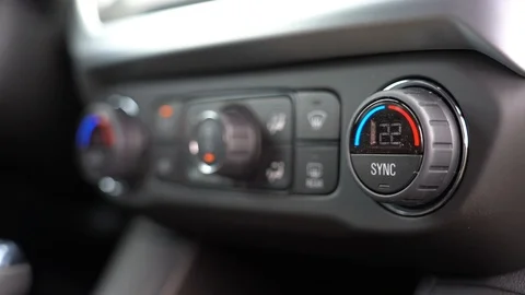 Climate control dashboard in a car Video stock 124917449