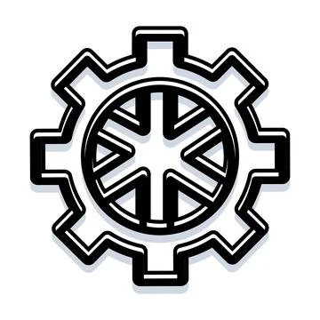 Climate control gear cog icon vector illustration Stock Illustration