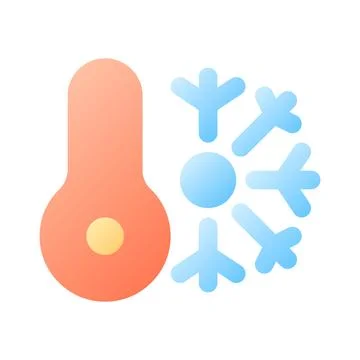 Climate control system pixel perfect flat gradient color ui icon 스톡 일러스트