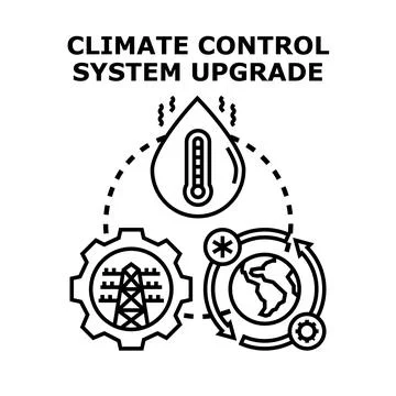 Climate control system upgrade concept vector illustration Stock Illustration