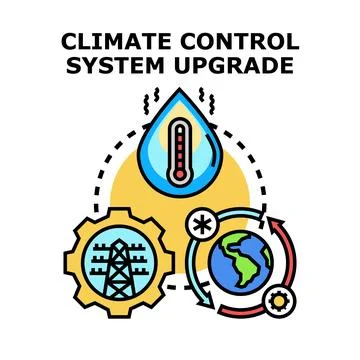 Climate control system upgrade concept vector illustration Stock Illustration