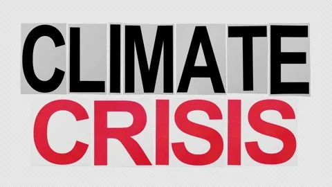 Climate Crisis Stop Motion Paper Titles On Alpha Pack Of 2 Video stock 291956192