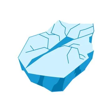 Climate ice crack cartoon vector illustration 스톡 일러스트