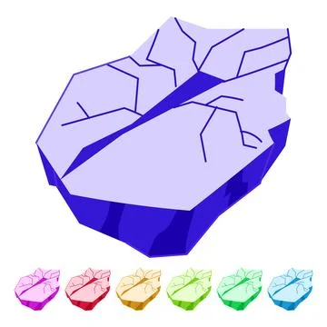 Climate ice crack vector cartoon graphic Stock Illustration